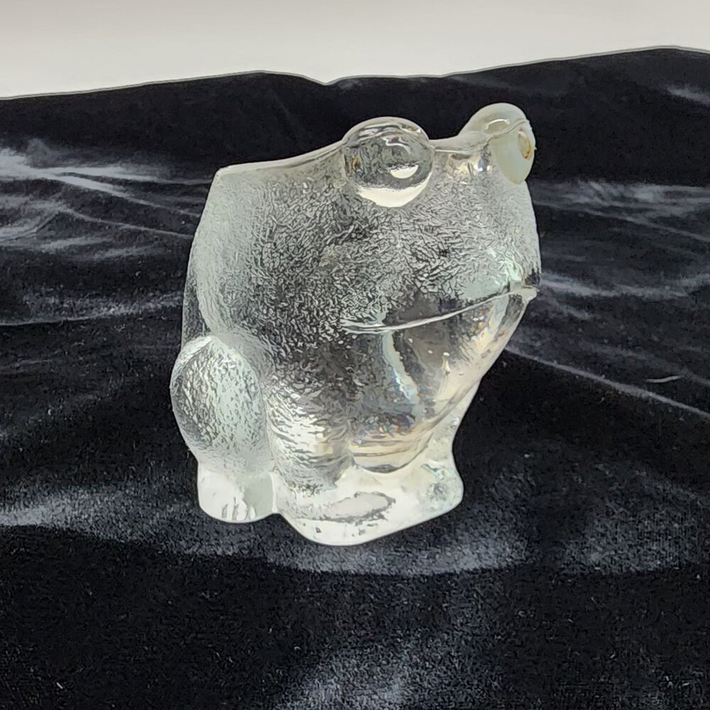 Textured Glass Frog Votive Candle Holder Carolina Critters 3.5" VTG